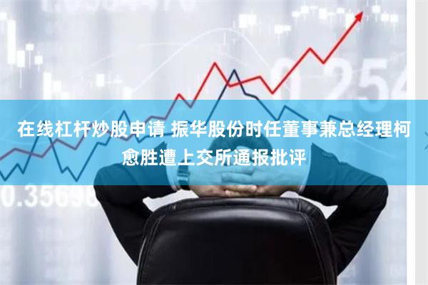 在线杠杆炒股申请 振华股份时任董事兼总经理柯愈胜遭上交所通报批评