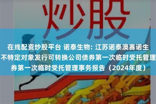 在线配资炒股平台 诺泰生物: 江苏诺泰澳赛诺生物制药股份有限公司向不特定对象发行可转换公司债券第一次临时受托管理事务报告(2024年度)