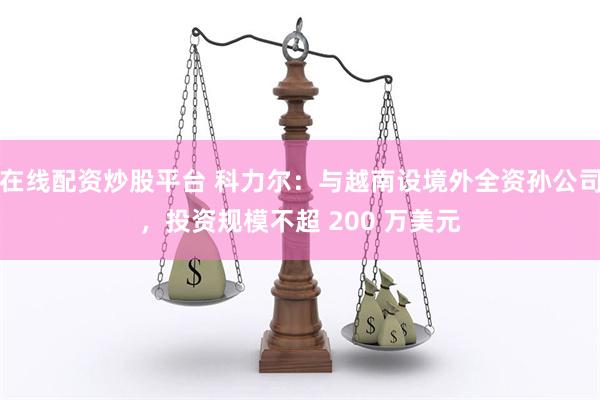 在线配资炒股平台 科力尔：与越南设境外全资孙公司，投资规模不超 200 万美元