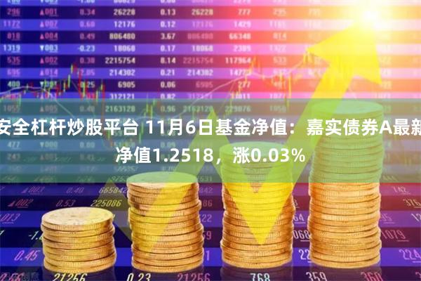 安全杠杆炒股平台 11月6日基金净值：嘉实债券A最新净值1.2518，涨0.03%